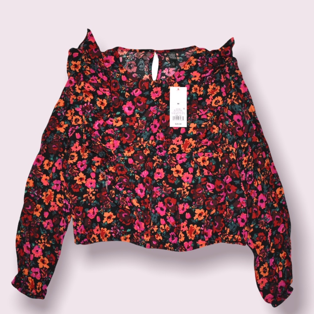 Floral long sleeves blouse